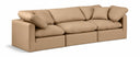 Indulge 105" Vegan Leather Upholstered 3pc. Modular Sofa - Tan