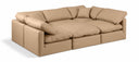 Indulge 105" Vegan Leather Upholstered 6pc. Modular Sectional - Tan