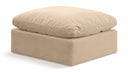 Indulge Velvet Upholstered Modular Ottoman - Beige