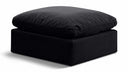 Indulge Velvet Upholstered Modular Ottoman - Black