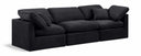 Indulge 105" Velvet Upholstered 3pc. Modular Sofa - Black