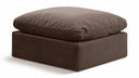 Indulge Velvet Upholstered Modular Ottoman - Brown