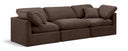 Indulge 105" Velvet Upholstered 3pc. Modular Sofa - Brown
