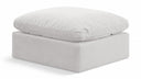 Indulge Velvet Upholstered Modular Ottoman - Cream