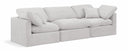 Indulge 105" Velvet Upholstered 3pc. Modular Sofa - Cream