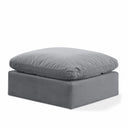 Indulge Velvet Upholstered Modular Ottoman - Grey