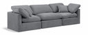 Indulge 105" Velvet Upholstered 3pc. Modular Sofa - Grey