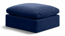 Indulge Velvet Upholstered Modular Ottoman - Blue