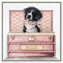 Pink Luxury Trunk - Custom Pet Portrait