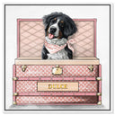 Pink Luxury Trunk - Custom Pet Portrait