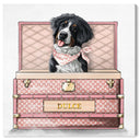 Pink Luxury Trunk - Custom Pet Portrait