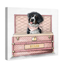 Pink Luxury Trunk - Custom Pet Portrait