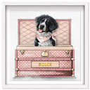 Pink Luxury Trunk - Custom Pet Portrait