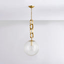 Vintage Brass Nessa Pendant 13" by Corbett Lighting, view 2