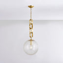 Vintage Brass Nessa Pendant 13" by Corbett Lighting, view 8