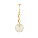 Vintage Brass Nessa Pendant 13" by Corbett Lighting, view 3