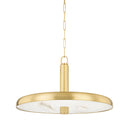 Aged Brass Reynolds Pendant 28" by Hudson Valley