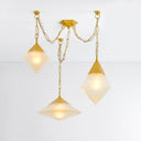 Vintage Polished Brass Angelique Chandelier 58" by Corbett Lighting, view 3