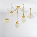 Vintage Polished Brass Angelique Chandelier 58.5" by Corbett Lighting, view 2