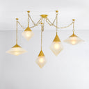 Vintage Polished Brass Angelique Chandelier 58.5" by Corbett Lighting, view 3