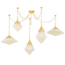 Vintage Polished Brass Angelique Chandelier 58" by Corbett Lighting, view 4