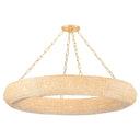 Vintage Gold Leaf Lure Chandelier 50" by Corbett Lighting, view 2
