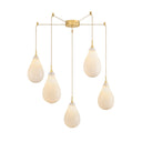 Aged Brass Ironwood Chandelier 30" x 14" by Hudson Valley