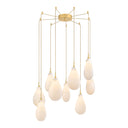 Aged Brass Ironwood Chandelier 30" x 38.25" by Hudson Valley