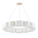 Soft White Opal Chandelier 50" by Corbett Lighting, view 4