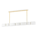 Soft White Opal Chandelier 50" by Corbett Lighting, view 8