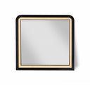 Siena Ash Wood And Natural Cane Frame Mirror - Black