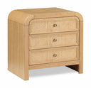 Siena 26" Ash Wood And Natural Cane Nightstand - Natural