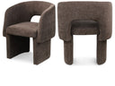 Emmet Chenille Fabric Upholstered Dining Chair / Accent Chair - Brown