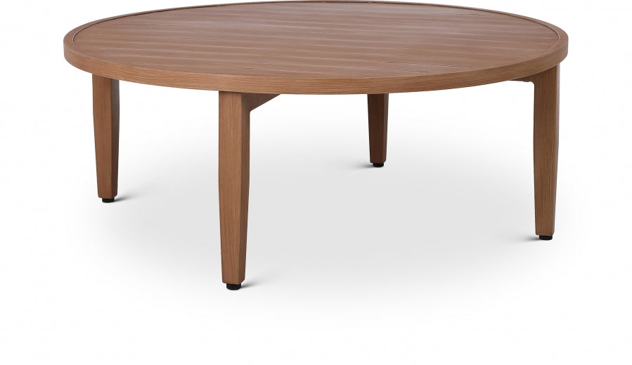 Maui Aluminum Outdoor Patio Coffee Table - Natural