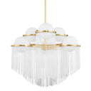 Aged Brass Celestial Chandelier 31.5" by Corbett Lighting, view 5