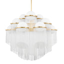 Aged Brass Celestial Chandelier 31.5" by Corbett Lighting, view 7