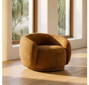 Andrew - Modern Green Fabric Swivel Accent Chair