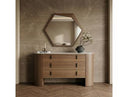 Chelton - Contemporary White Ceramic & Walnut Dresser
