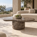 Kazbek - Modern Faux Marble Concrete Coffee Table, view 9