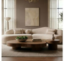Spiro - Modern Beige Fabric Curved Sectional Sofa