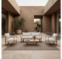Malta - Outdoor Light Grey + Teak Dining Set