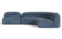 Forman - Modern Blue Fabric Modular Sectional Sofa