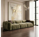 Siegal - Modern Olive Green Fabric Bench