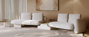 Overlap Left Bumper Sectional Ecru