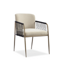 Remix Dining Chair - Bronze Gold Metal, Fabric 21019-35CC by Caracole, view 2