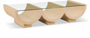 Beverwil Glass Top And Oak Veneer Base Coffee Table - Natural