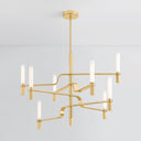 Aged Brass Allentown Chandelier 48" by Hudson Valley, view 2