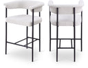 Malin Boucle Fabric Upholstered Counter Stool - Cream