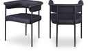 Malin Vegan Leather Upholstered Dining Chair - Black