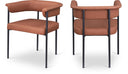 Malin Vegan Leather Upholstered Dining Chair - Cognac